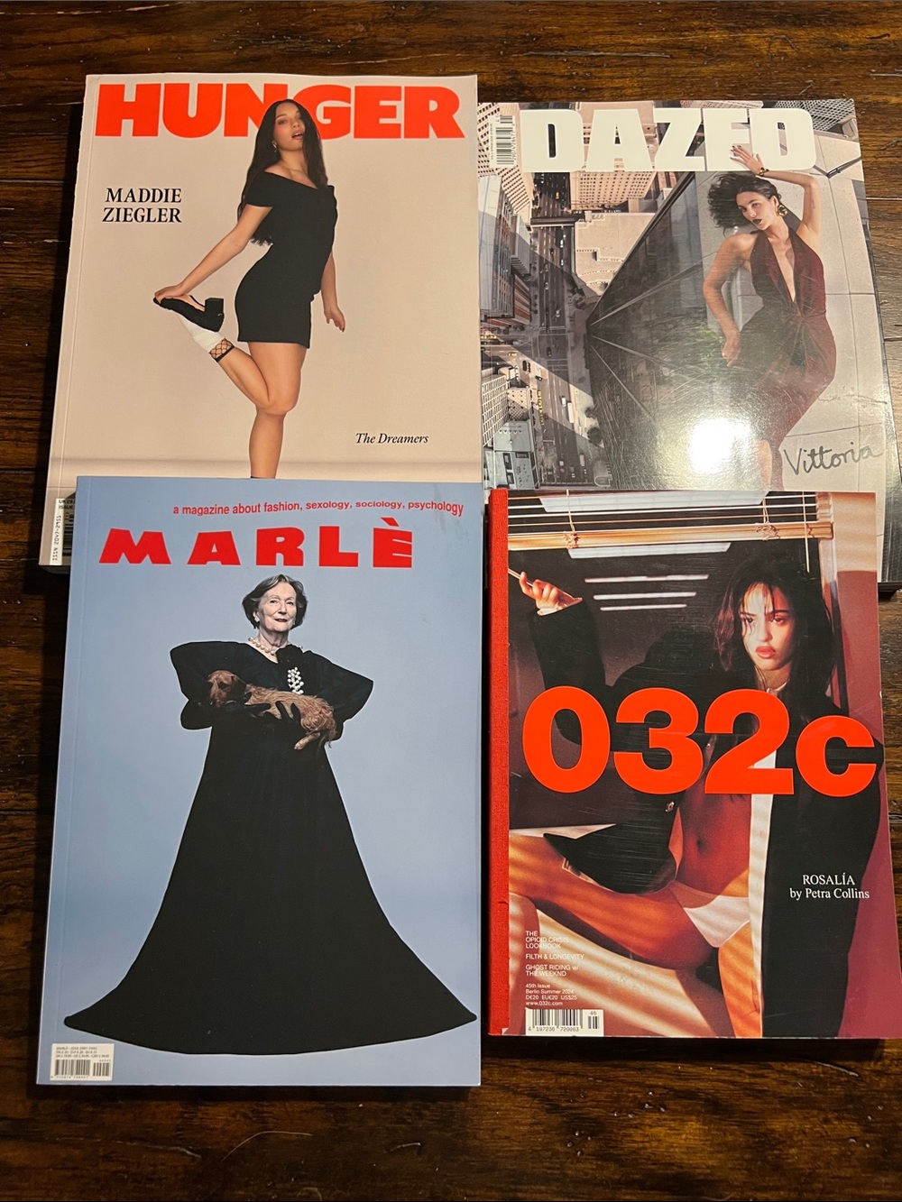 Lot of Indie Fashion Magazines from 2024 - 2025 (Dazed, Hunger, 032C)